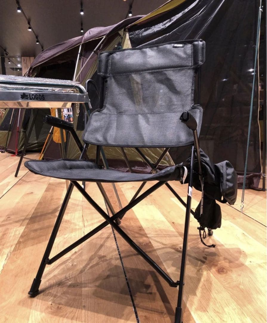 ロゴス　ラグジュアリーチェア ブラックメッシュ　二脚セット　キャンプ　新品