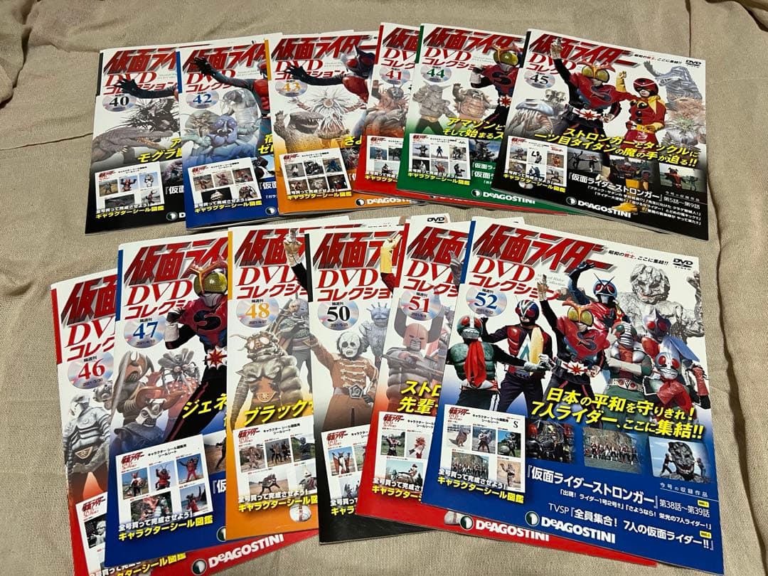 49巻抜けあり　仮面ライダーDVDコレクション12冊セットアマゾン、ストロンガー