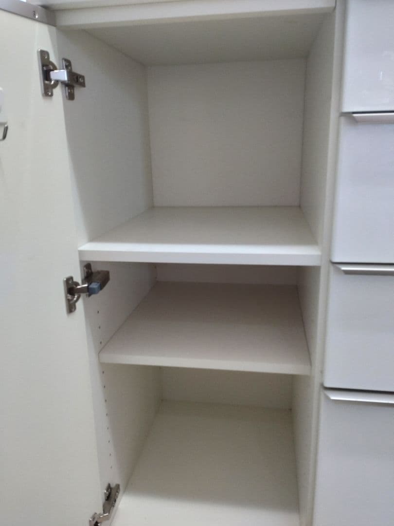 パモウナ 160cm幅　奥行き50cm ハイカウンター　ホワイト