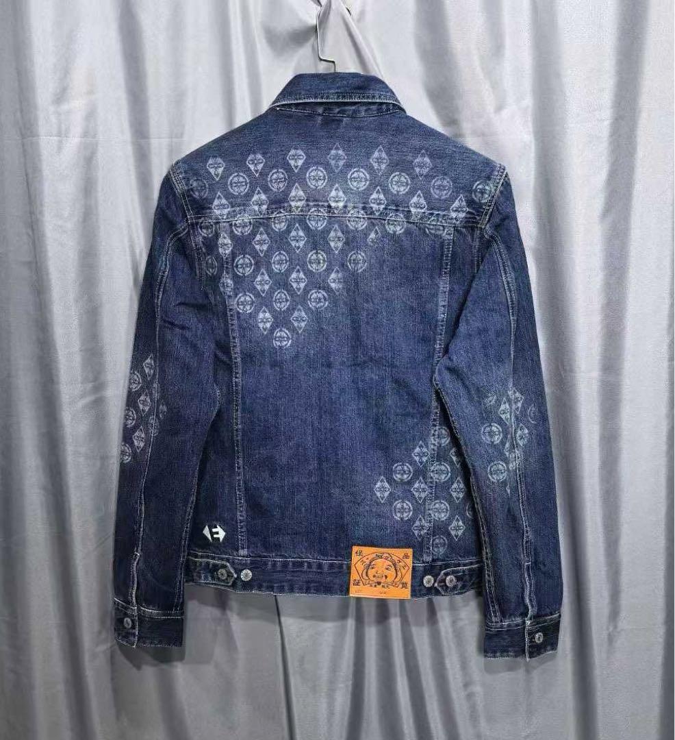 エヴィスEVISU Gジャン デニムジャケットXXLサイズ　刺繍入り