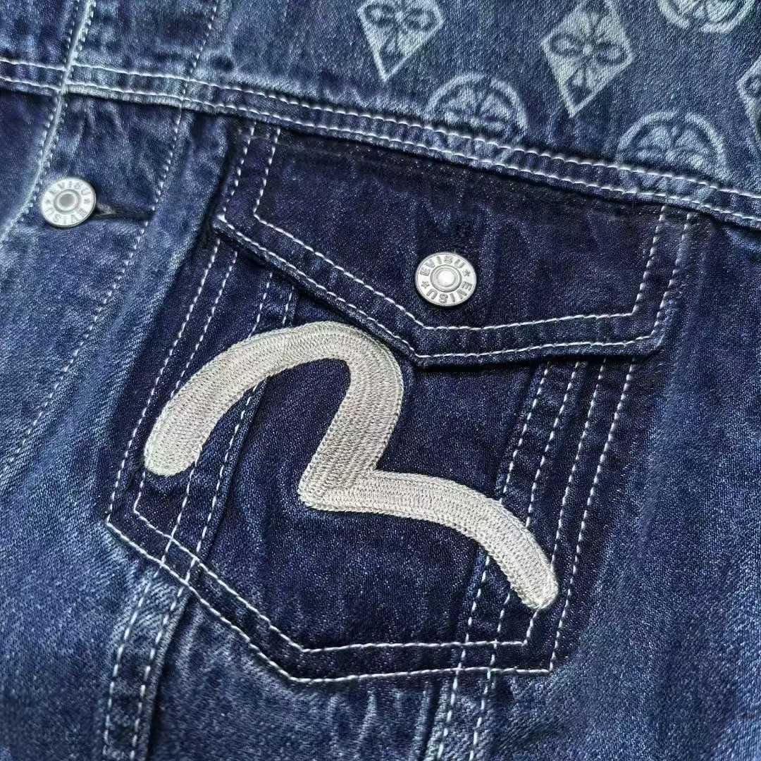 エヴィスEVISU Gジャン デニムジャケットXXLサイズ　刺繍入り