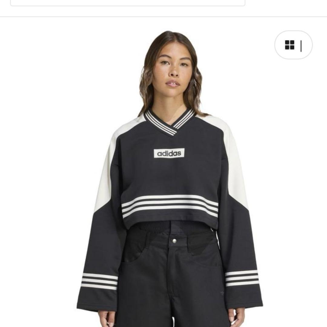 アディダス　新作　2025 ブロッキング クルーネック スウェットシャツ
