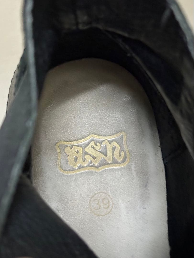 ASH Archive 黒 レザー バックル ウェッジスニーカー