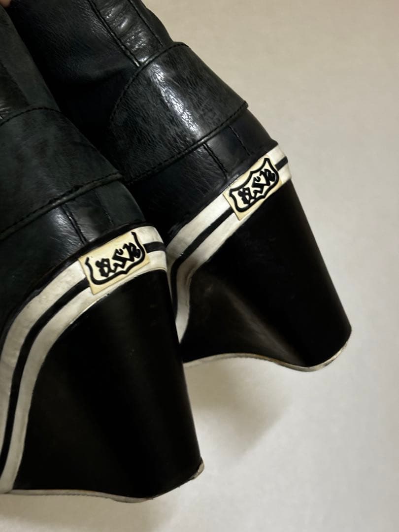 ASH Archive 黒 レザー バックル ウェッジスニーカー