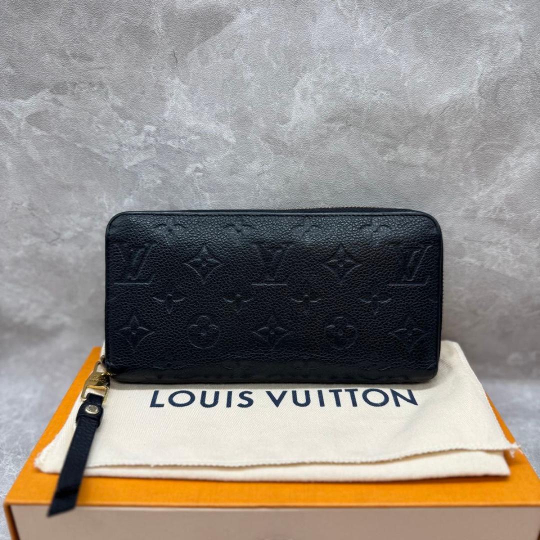 【極美品】ルイヴィトン財布　アンプラント　ジッピーウォレット　ノワール　黒①