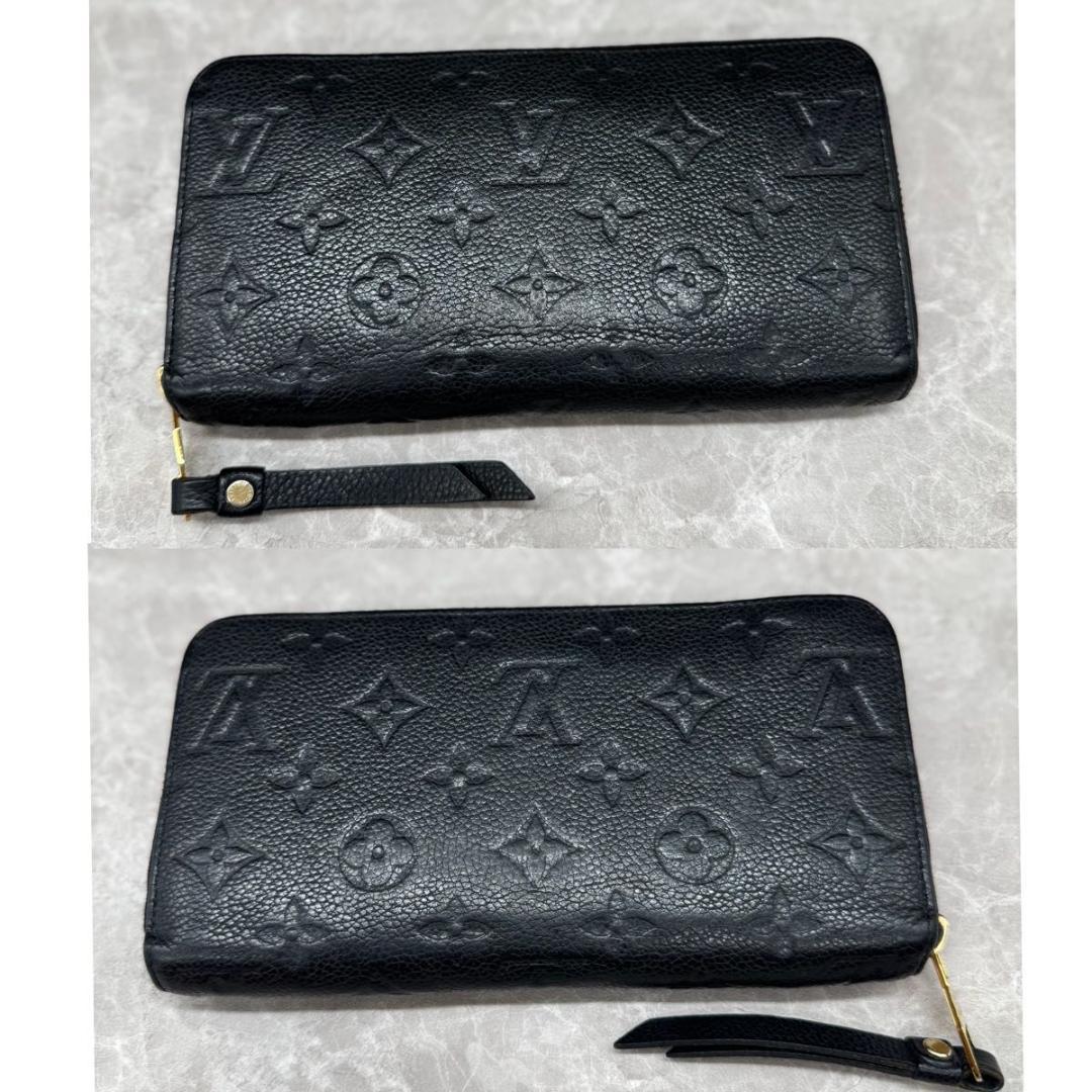 【極美品】ルイヴィトン財布　アンプラント　ジッピーウォレット　ノワール　黒①