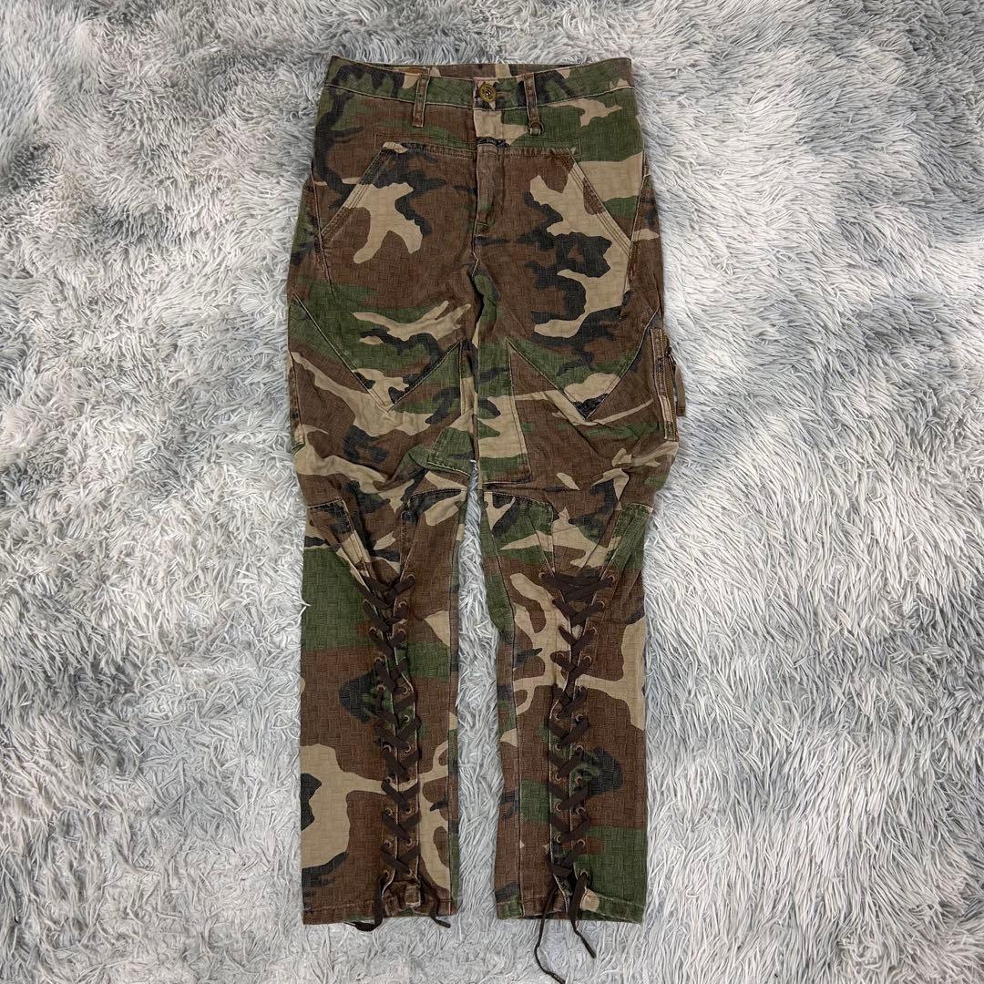 m6439【マリテフランソワジルボー】アーカイブ ミリタリーパンツ レースアップ