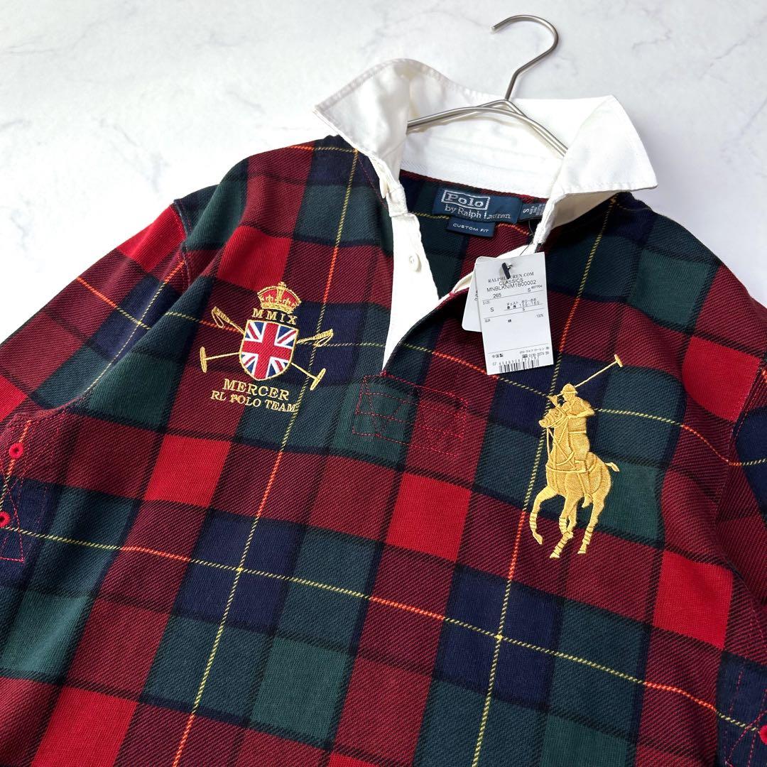 新品タグ付き ポロラルフローレン チェック柄 ラガーシャツ ビッグポニー