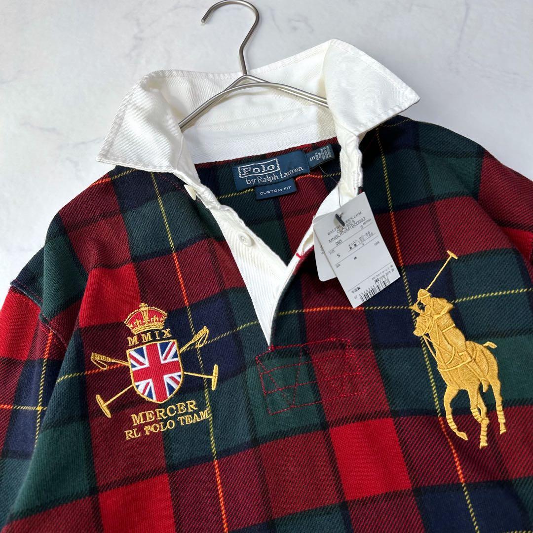新品タグ付き ポロラルフローレン チェック柄 ラガーシャツ ビッグポニー