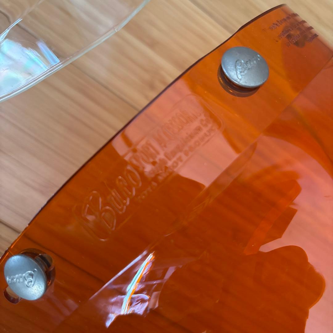 BUCO純正シールド クリア オレンジ 2枚セット　純正コンバーター付き　ブコ