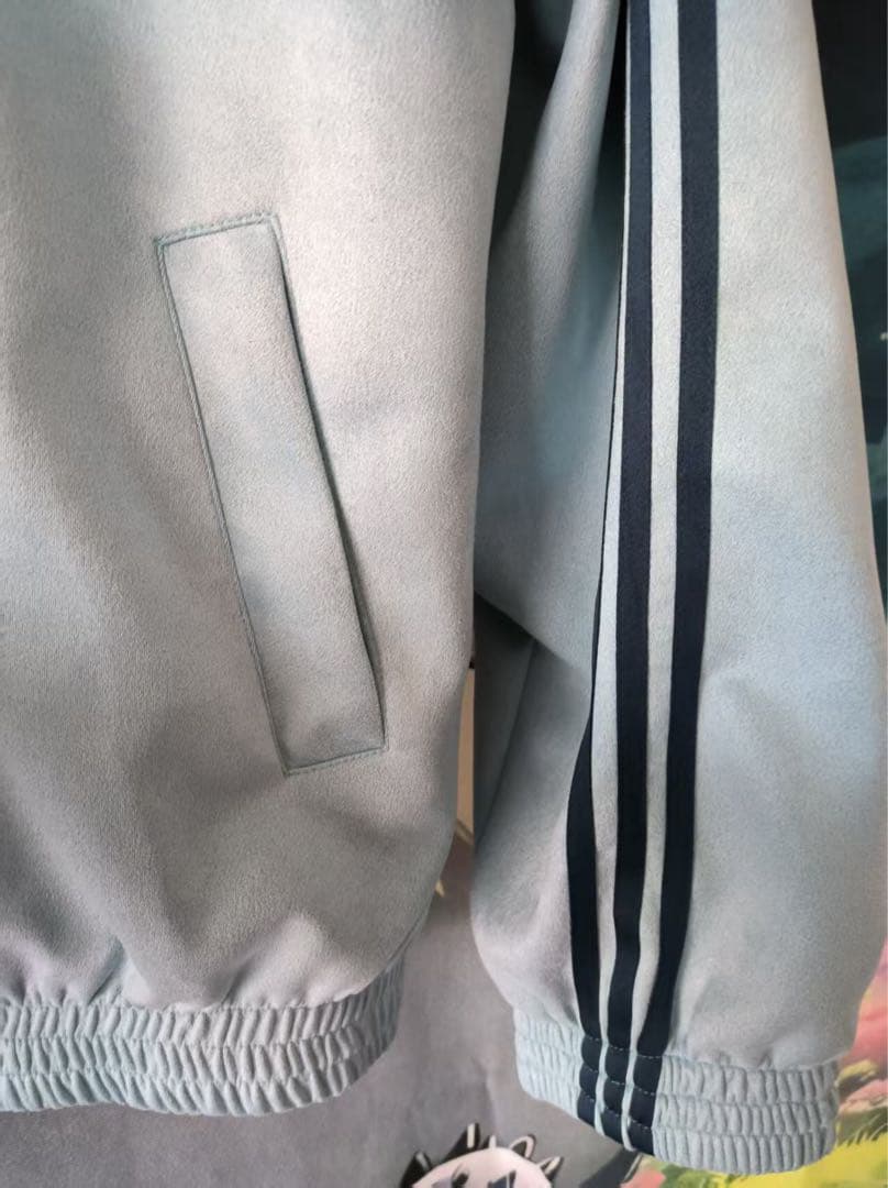 新年限定モデル アディダス 新中式 ジップアップジャケット ライトブルー S