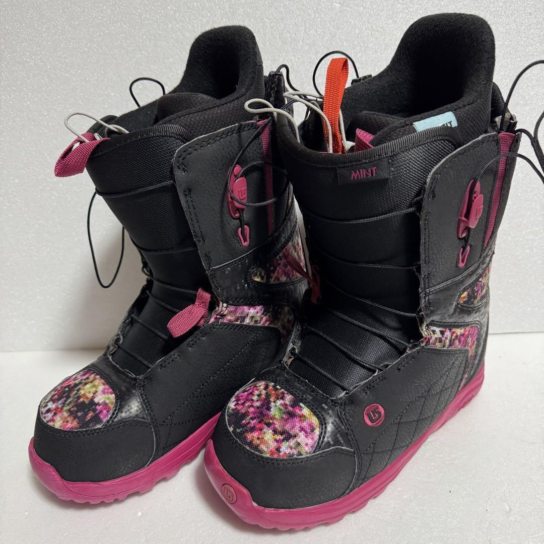 美品24cm バートンスノーボードブーツ初心者レディース格安激安特価黒色ピンク