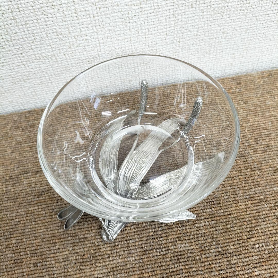 ガラス製ディップボウル,バターディッシュ 展示品(H-2507IN50)