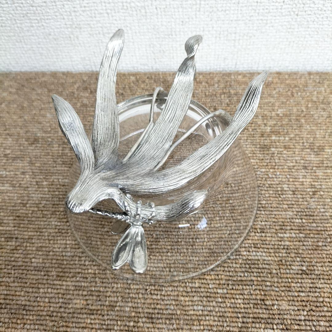 ガラス製ディップボウル,バターディッシュ 展示品(H-2507IN50)