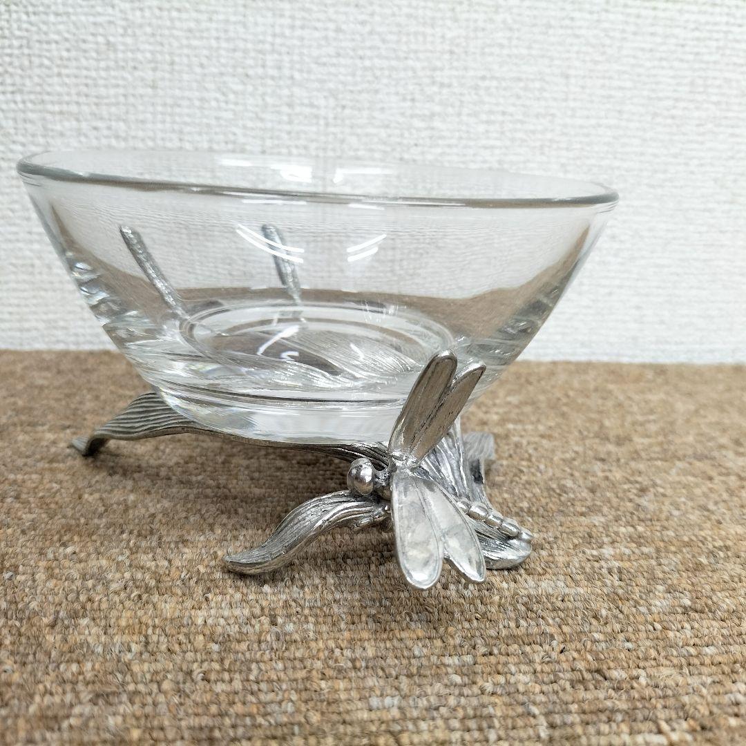 ガラス製ディップボウル,バターディッシュ 展示品(H-2507IN50)