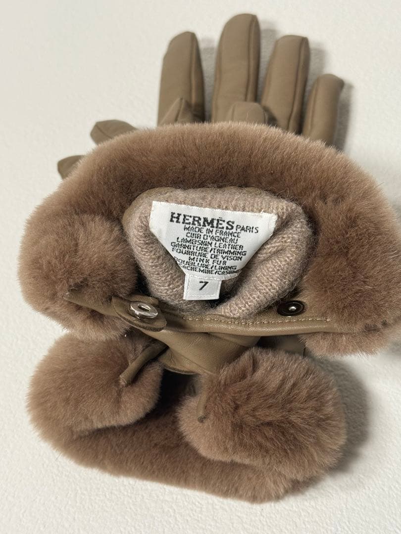 専用　　超美品！　エルメス　手袋　《プリンセス》ラム ケリー 南京錠　グローブ