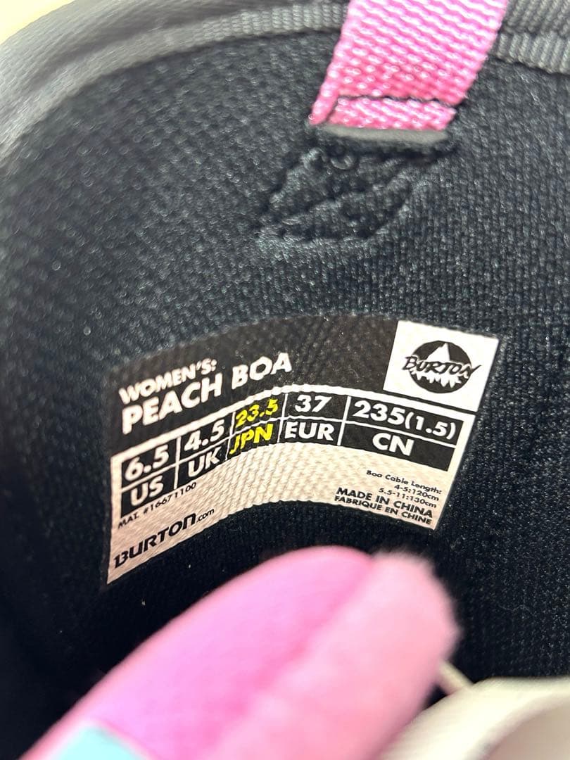 Burton PEACH BOA 23.5 スノーボードブーツ スノボ　ピンク