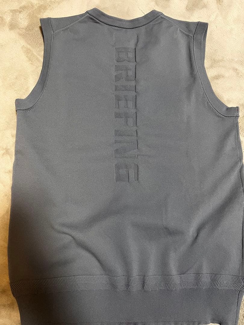 BRIEFING GOLF 3Dロゴ ストレッチニットベスト グレー