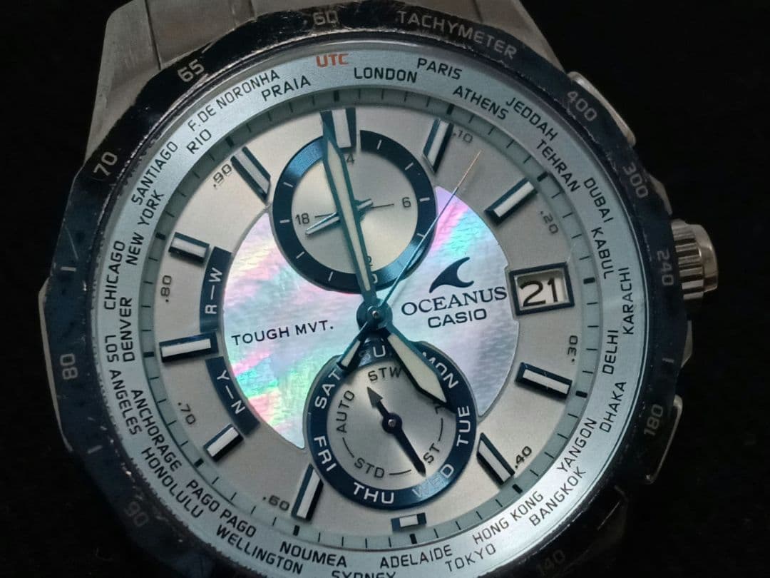 カ*ヤ様 【マンタ白蝶貝】カシオオシアナスマンタ OCW-S2000P-2AJF