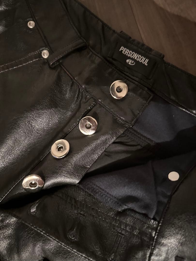 ［完売品］personsoul レザーカーゴパンツopium swag