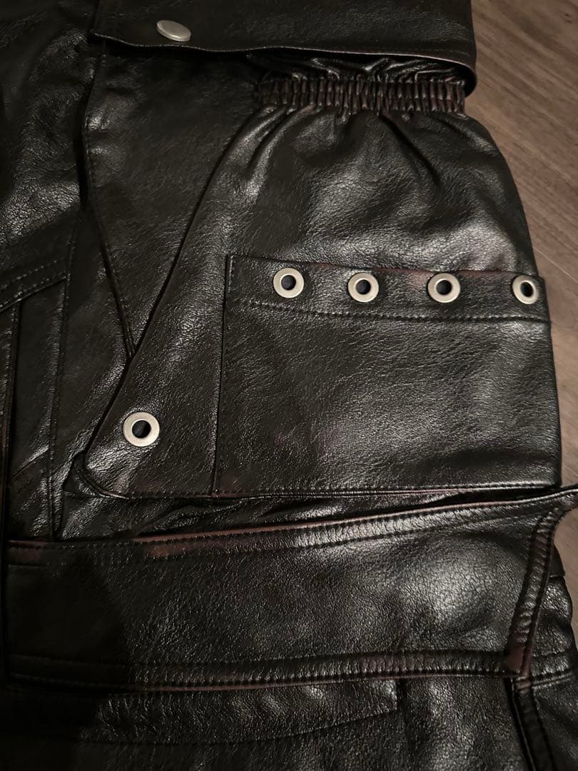 ［完売品］personsoul レザーカーゴパンツopium swag