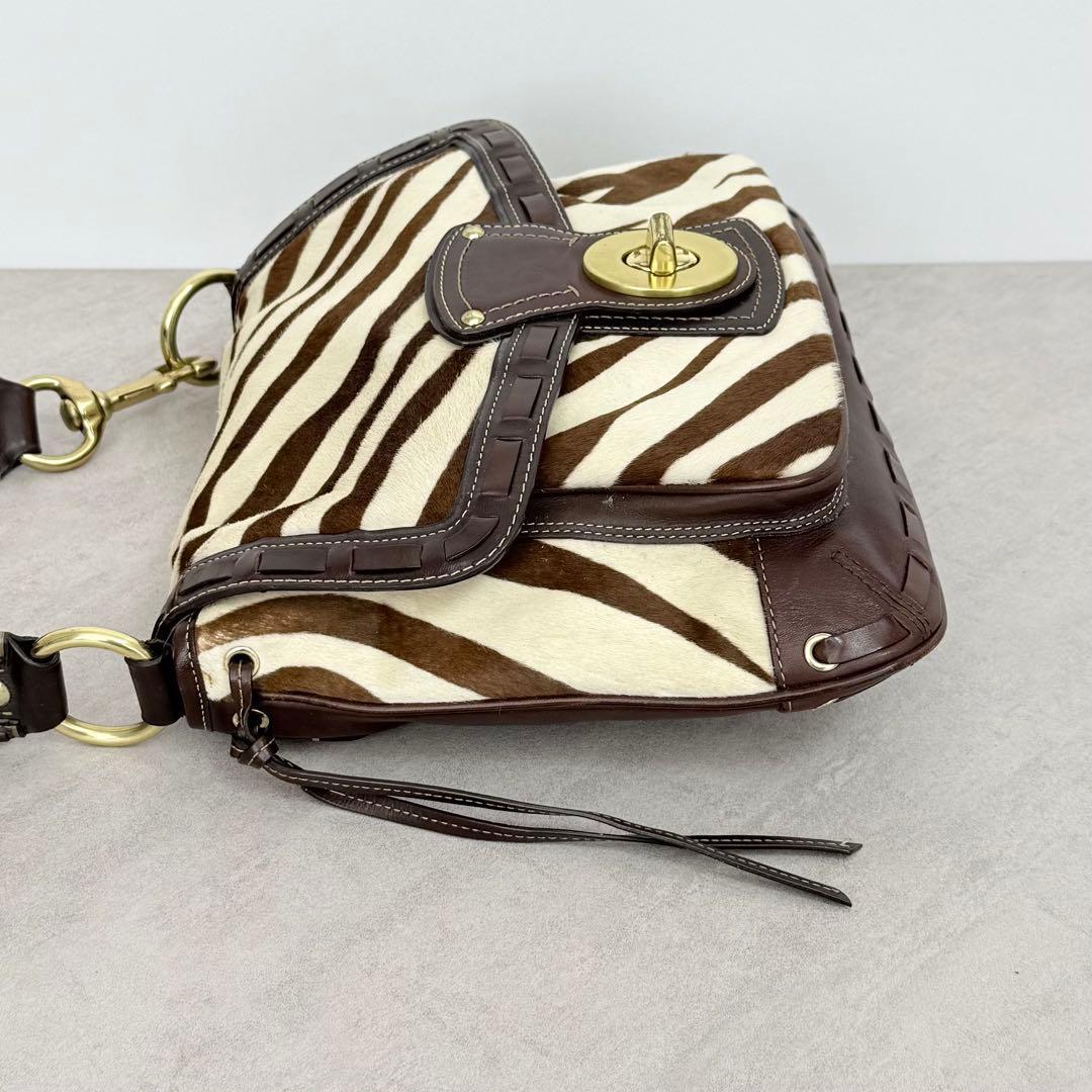 バッグ Coach Zebra Haircalf Legacy Shoulder