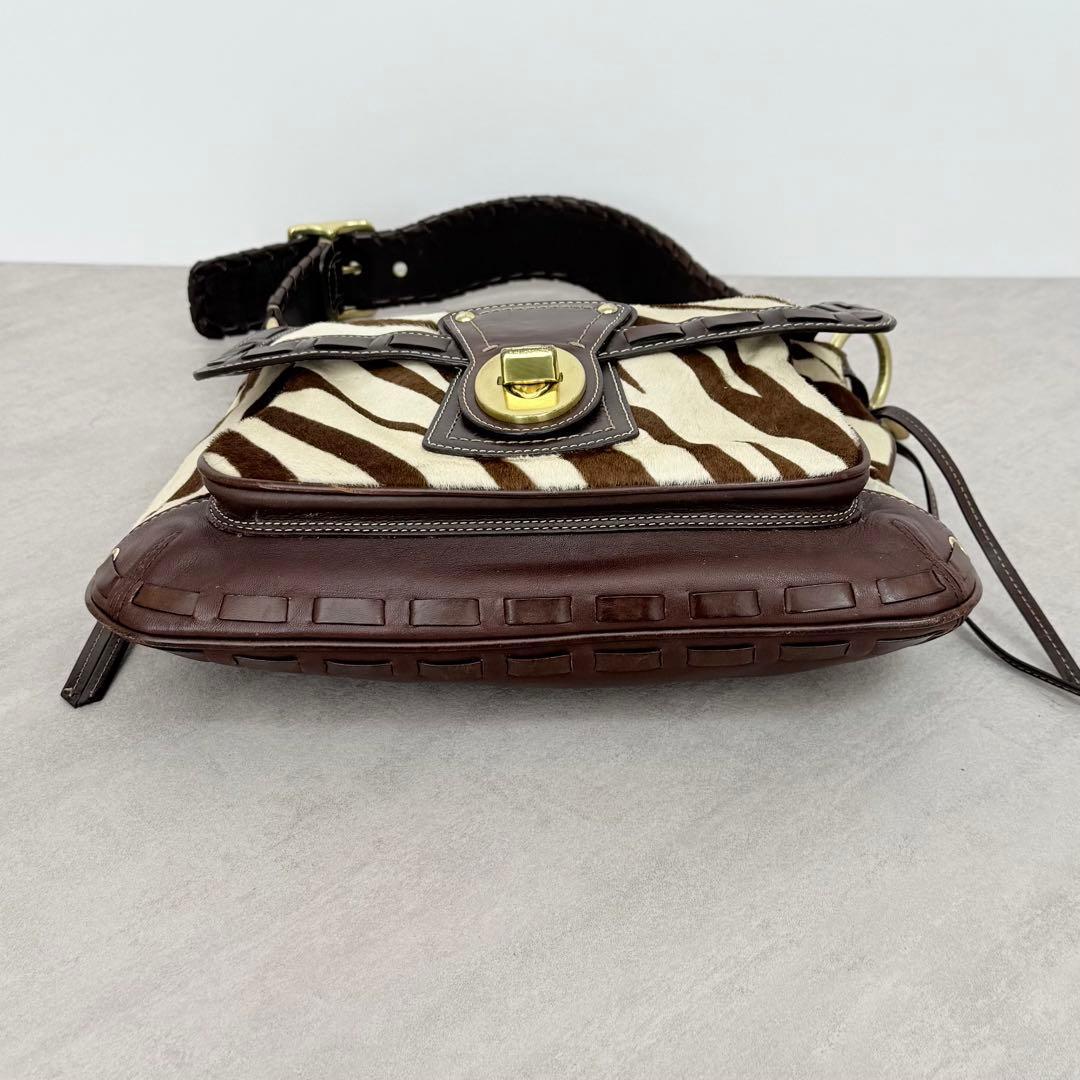 バッグ Coach Zebra Haircalf Legacy Shoulder
