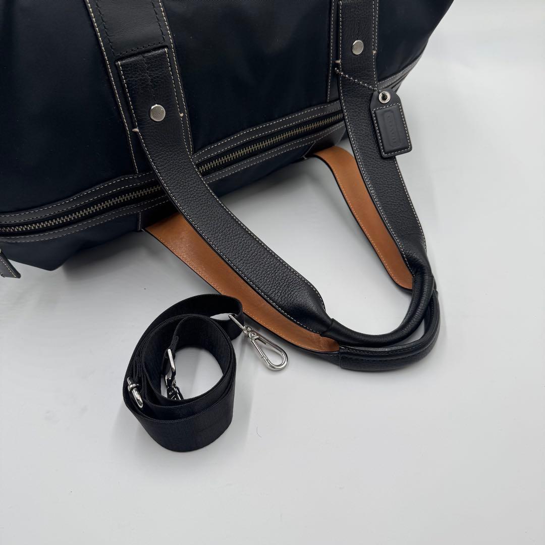 極美品✨ コーチ ボストンバッグ 2way 旅行 大容量 レザー ブラック