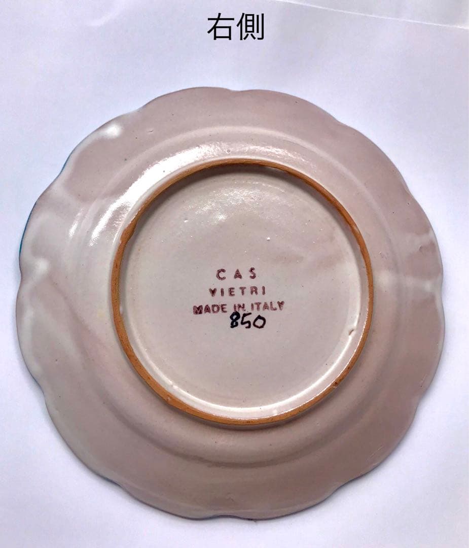 ブランド　イタリア　ヴィエトリ　手描き　飾り皿　直径約19㎝　アンティーク　2枚