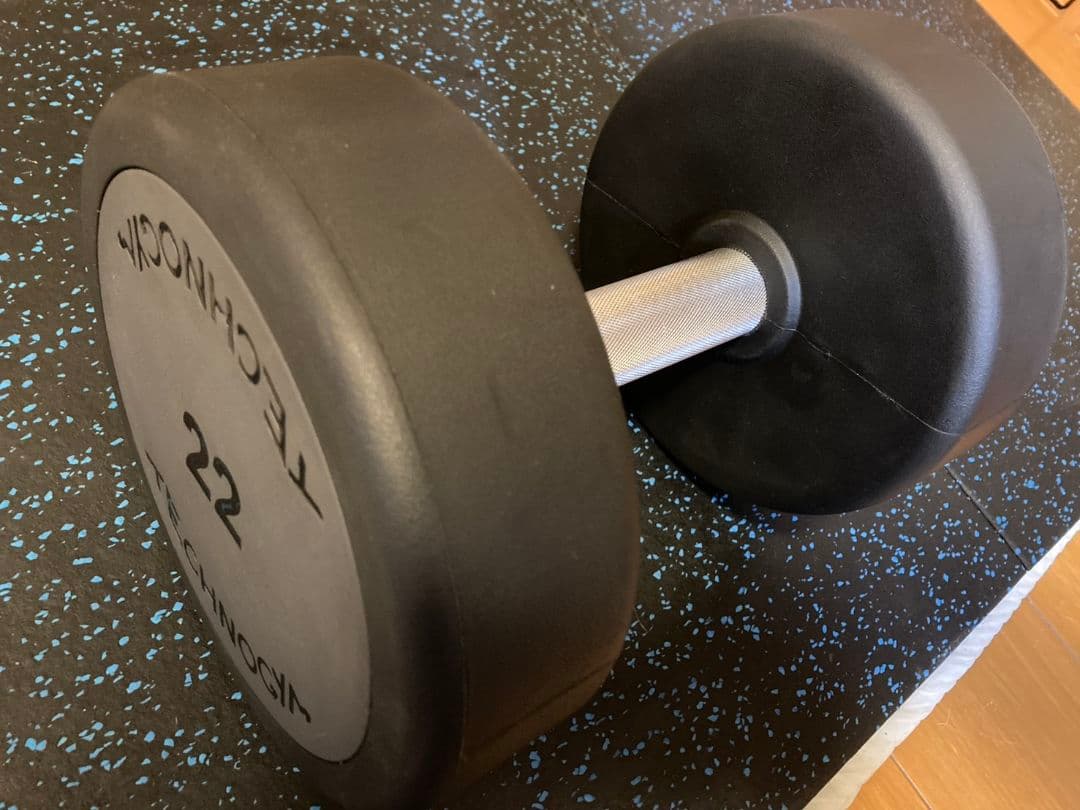 送料込 ②テクノジム 業務用ウレタンダンベル22kg　ivanko irotec