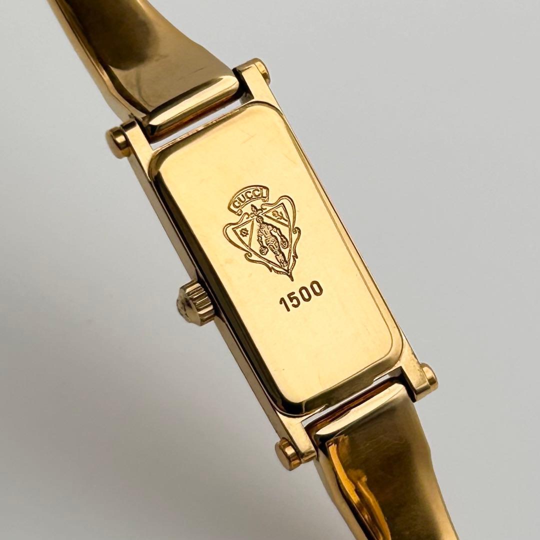 【新品電池 稼働】GUCCI グッチ 1500 GOLD バングルウォッチ