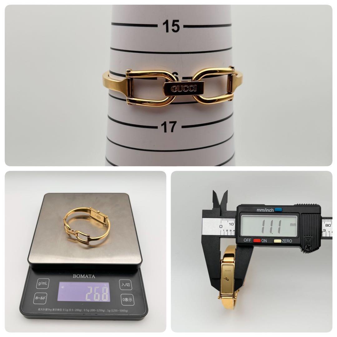 【新品電池 稼働】GUCCI グッチ 1500 GOLD バングルウォッチ