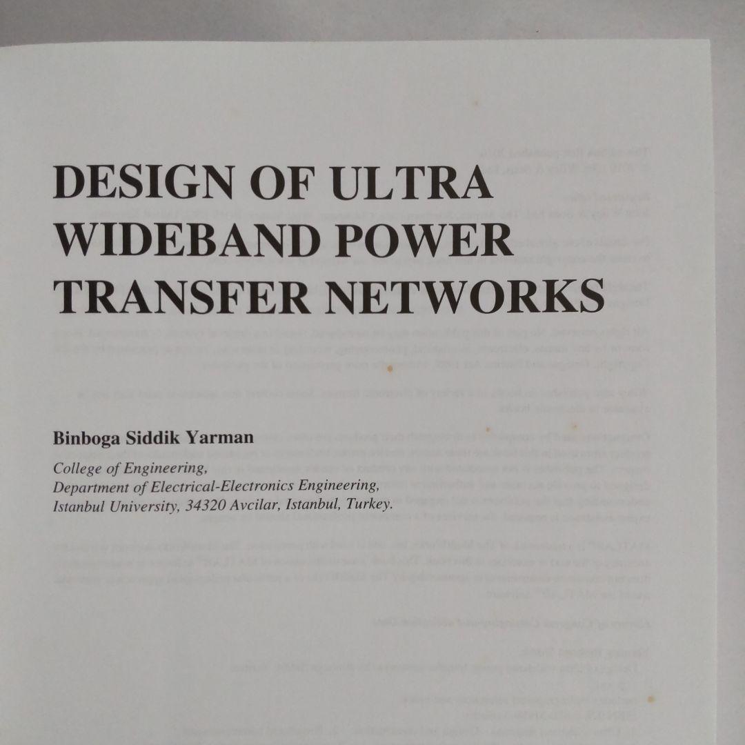 洋書 Design of Ultra Wideband Power Transfer
