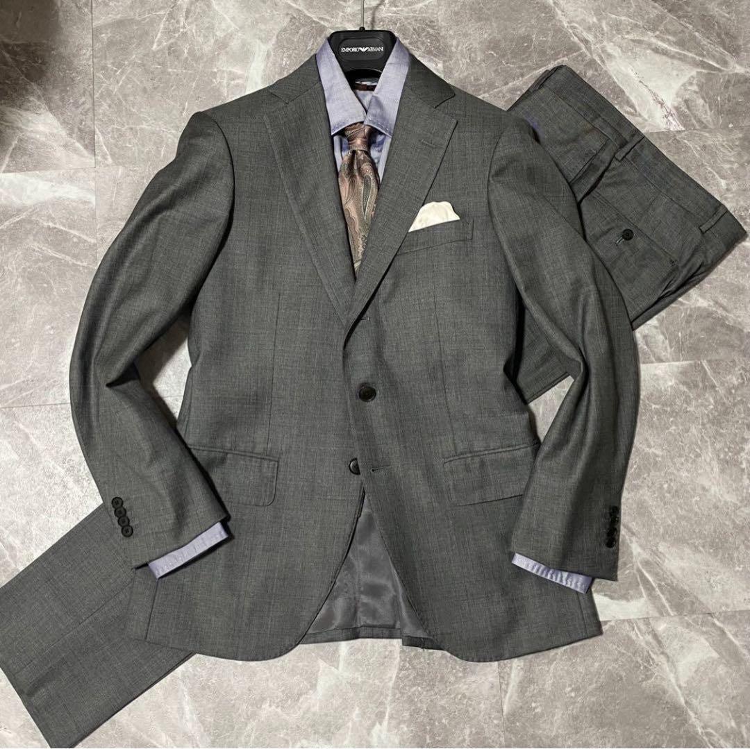 美品【TOMORROWLAND】イタリア製CARLO BARBERA 高級スーツ