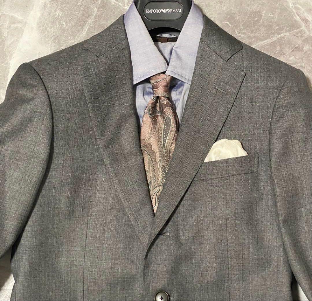 美品【TOMORROWLAND】イタリア製CARLO BARBERA 高級スーツ