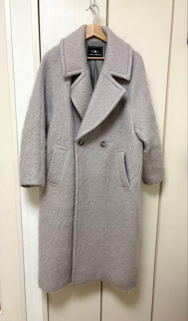 GRACE CONTINENTAL シャギーロングコート グレー