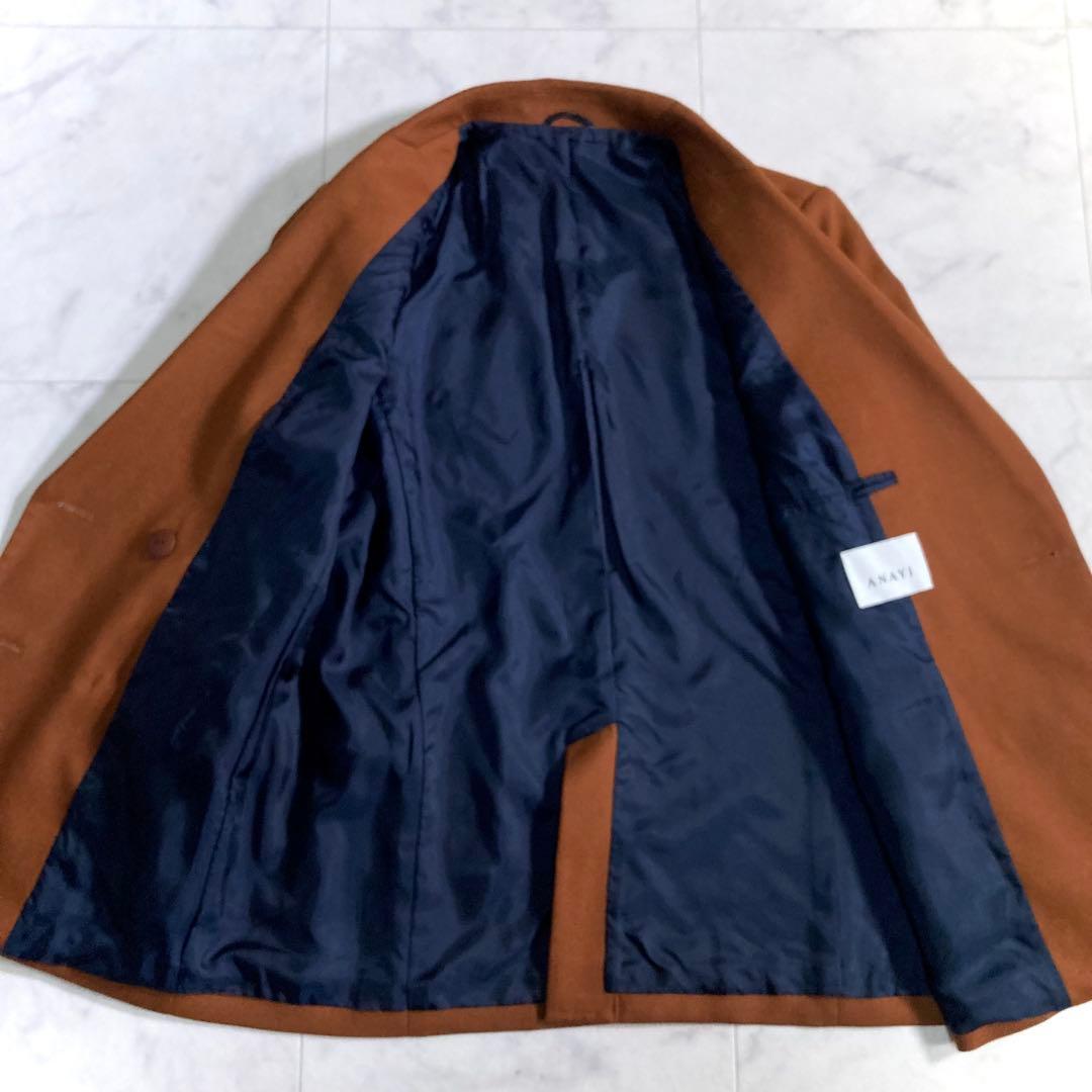 美品 アナイ 20AW ウールサキソニーダブルジャケット ブラウン 38