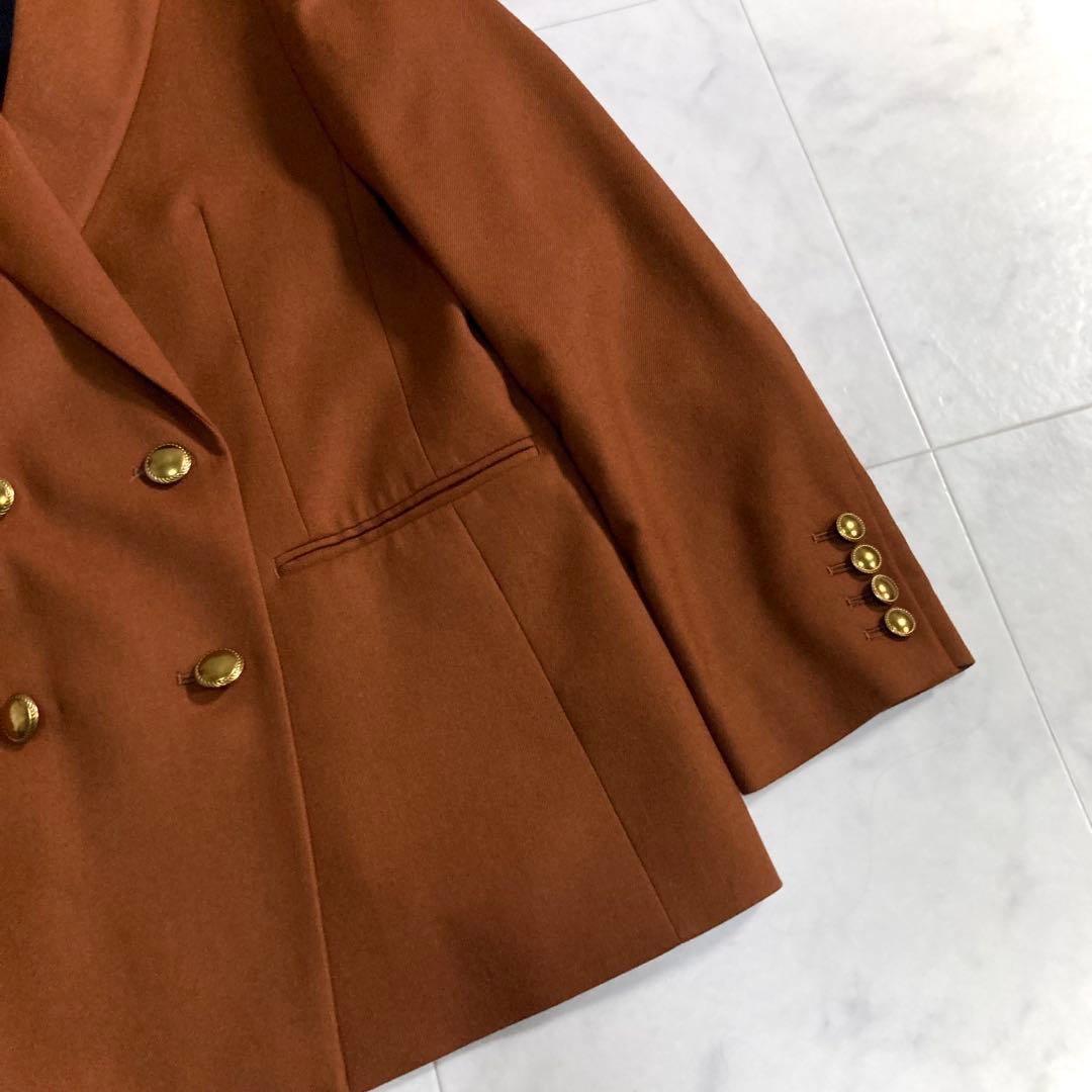 美品 アナイ 20AW ウールサキソニーダブルジャケット ブラウン 38