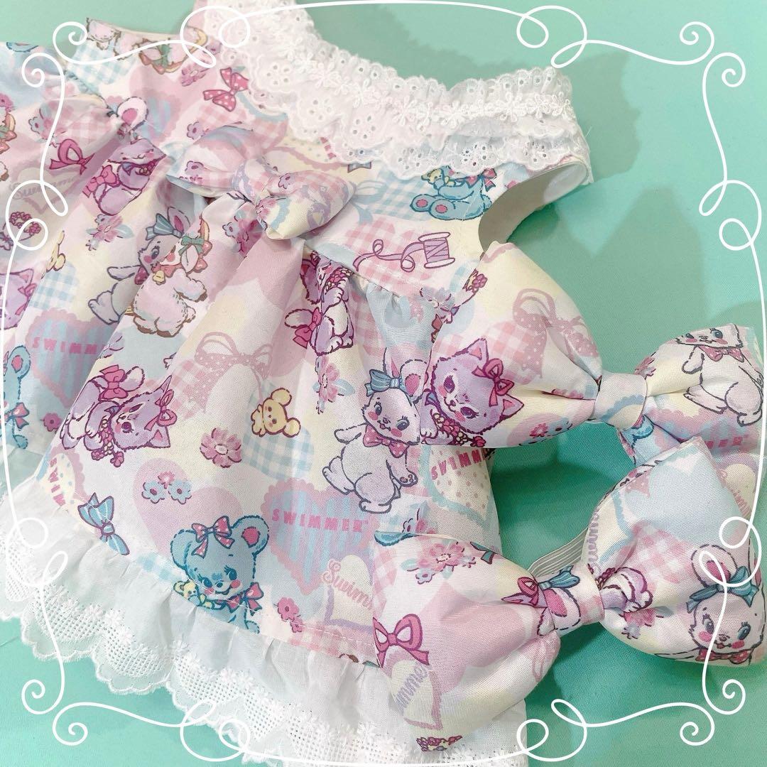 ウィッシュミーメル　swimmer柄ワンピースセット　メルメルドール