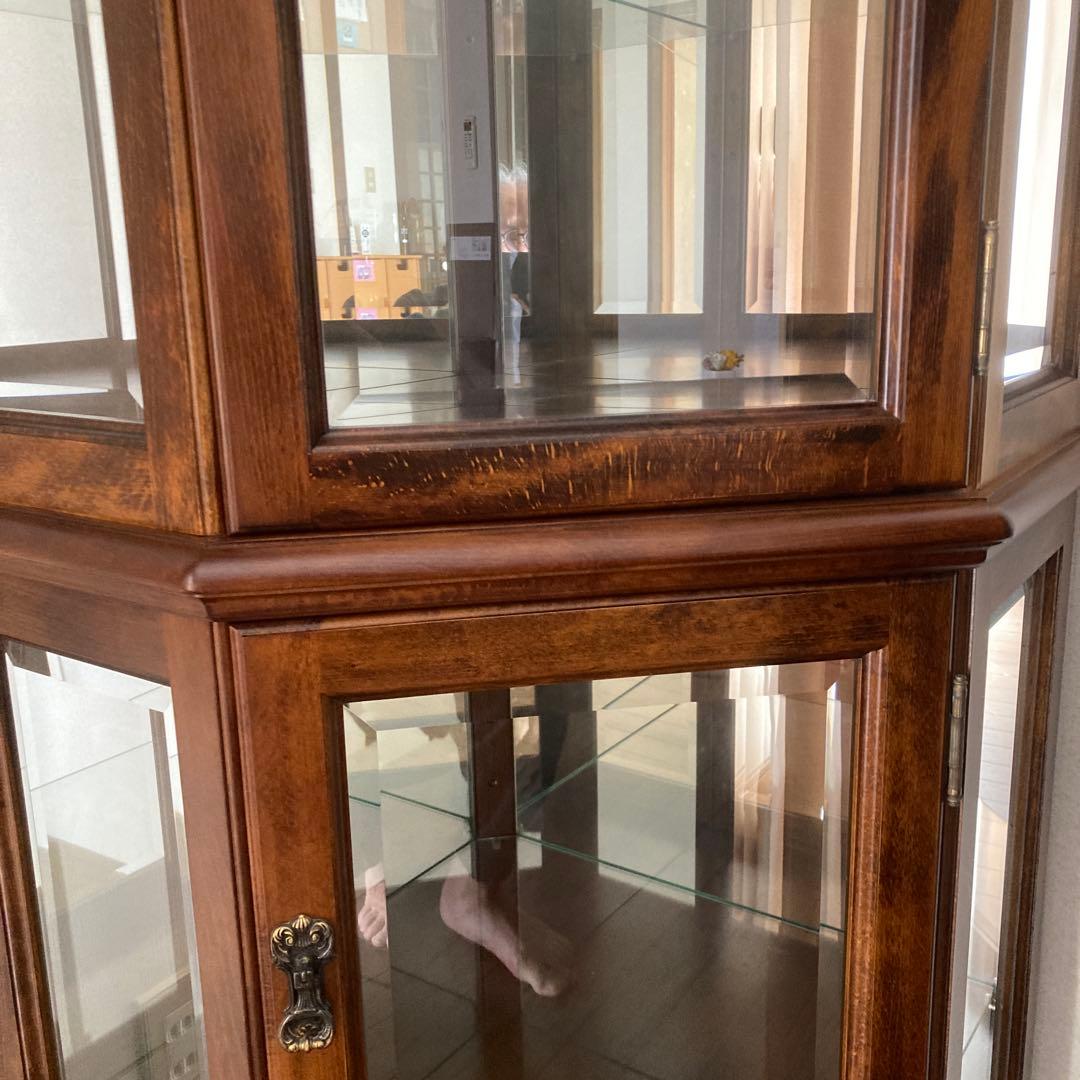 karimoku ガラスキャビネット 2段式