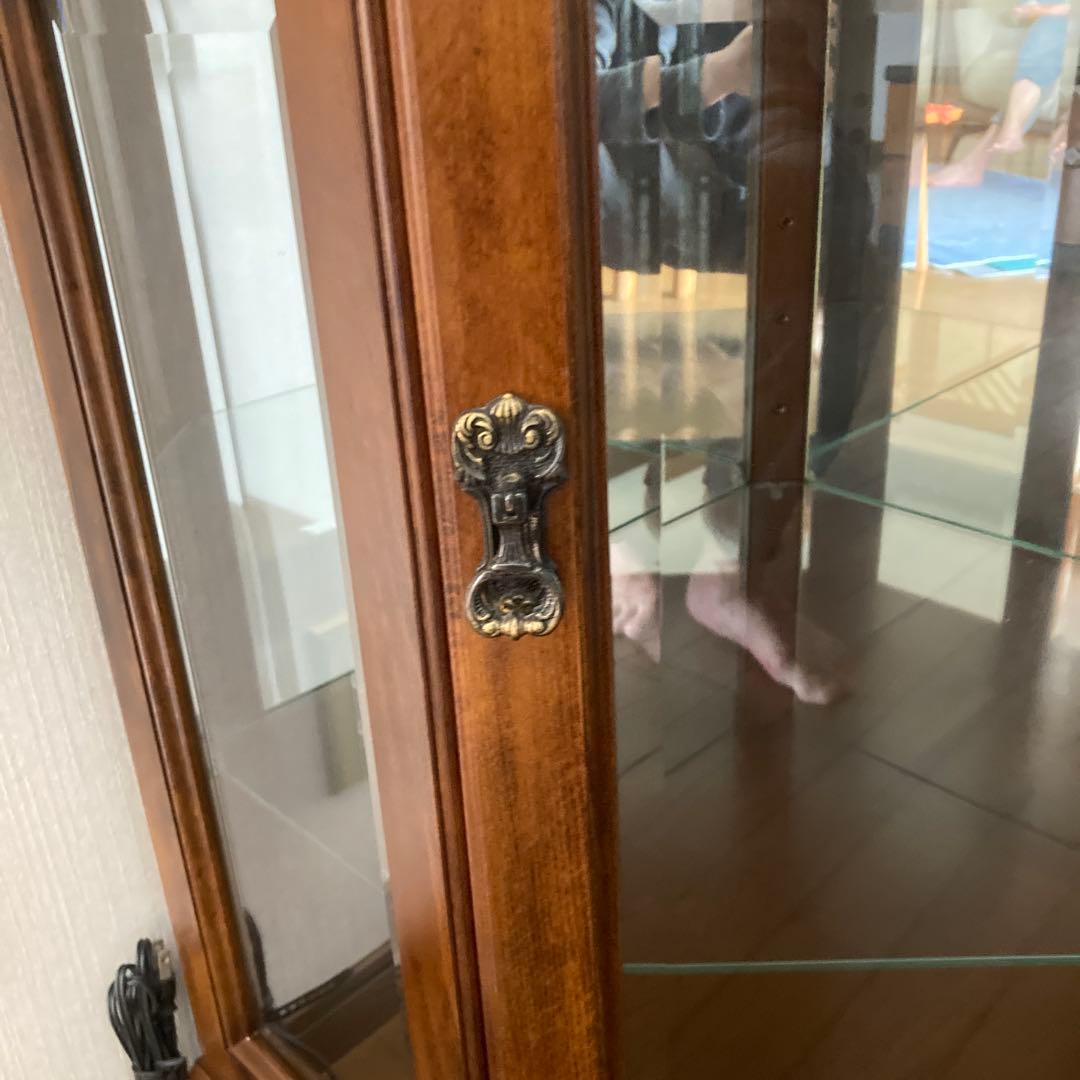 karimoku ガラスキャビネット 2段式