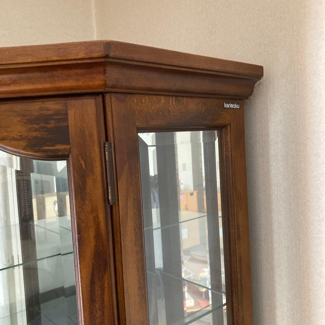 karimoku ガラスキャビネット 2段式