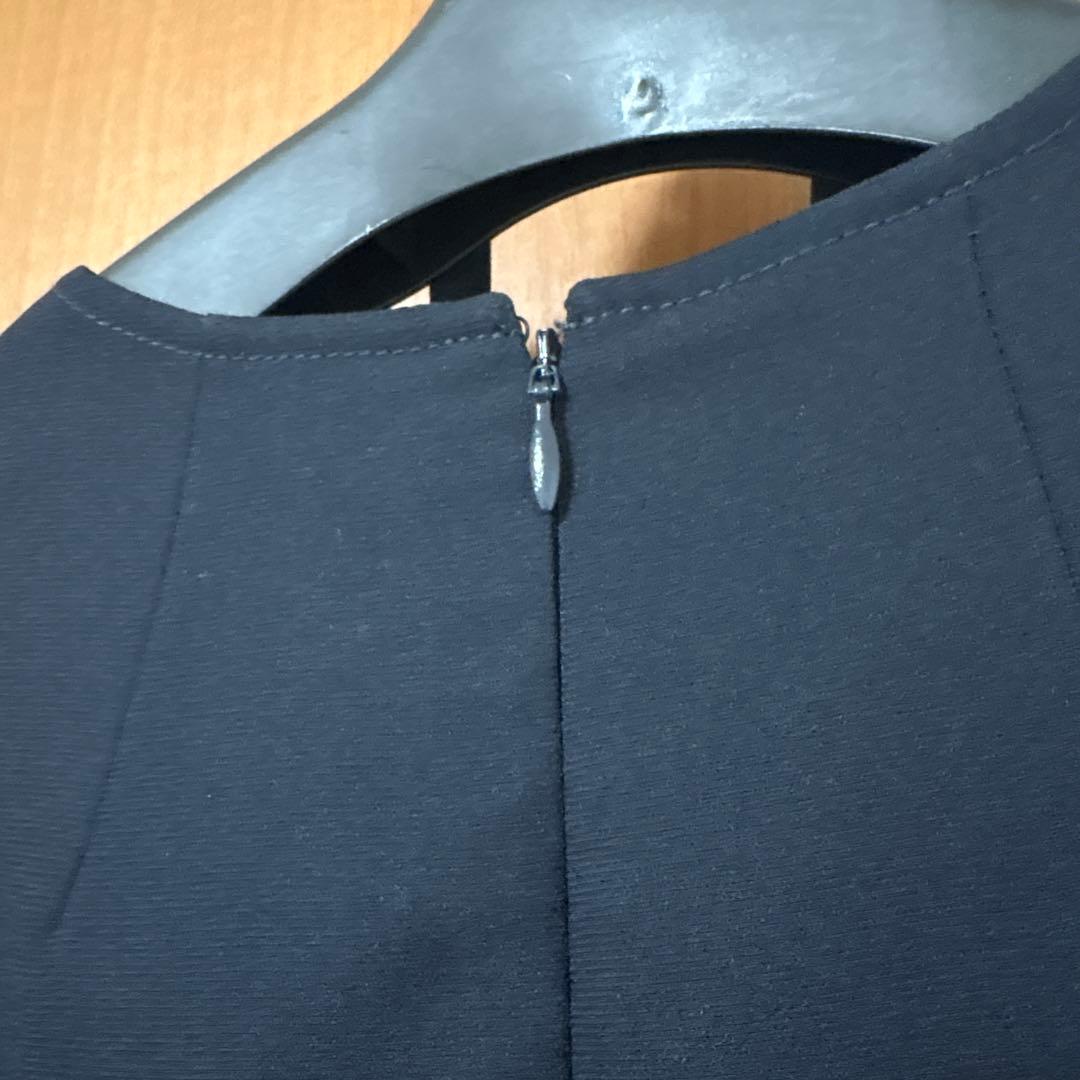 セルフォード 38 ネイビー 長袖 ワンピース ベルト付き