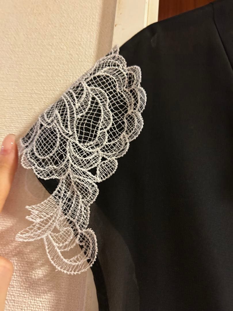 etoll ドロップウエストスリーブレースドレス【限定値下げ】