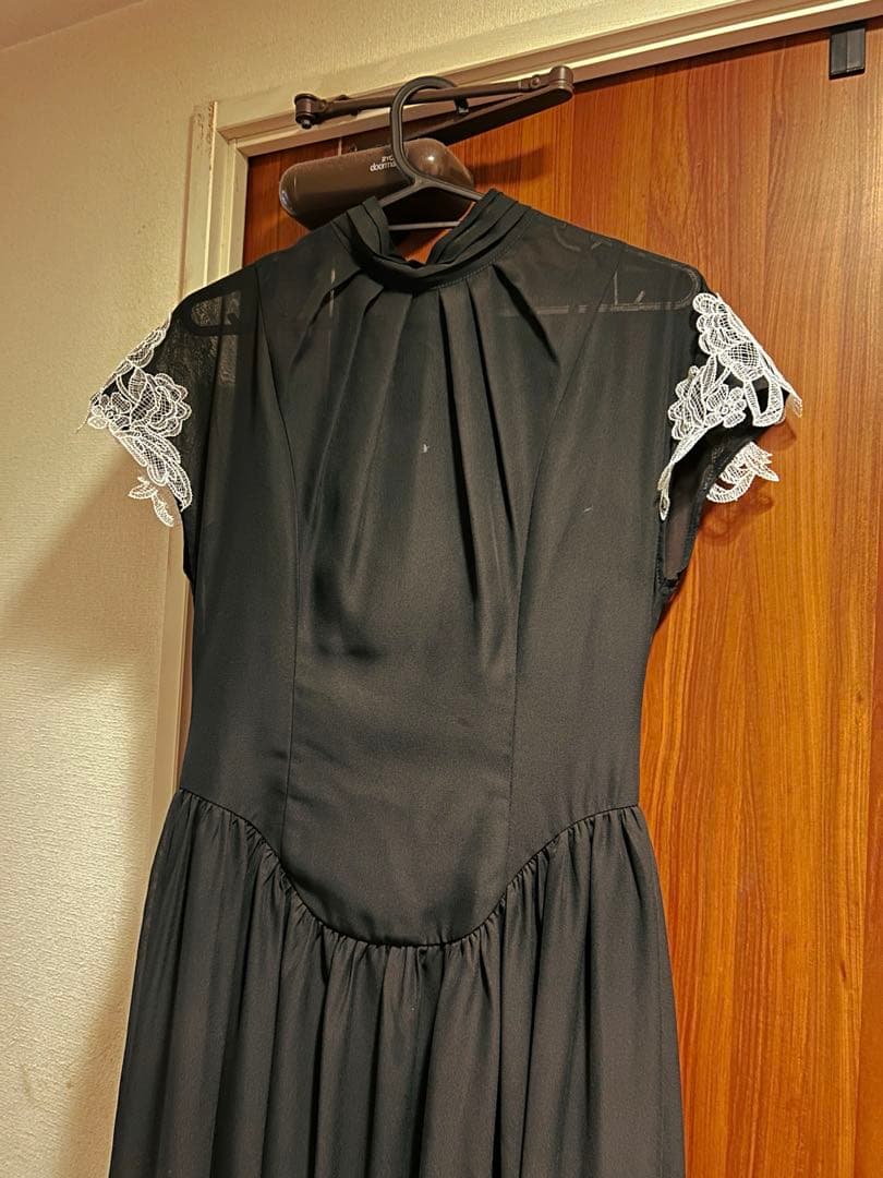 etoll ドロップウエストスリーブレースドレス【限定値下げ】