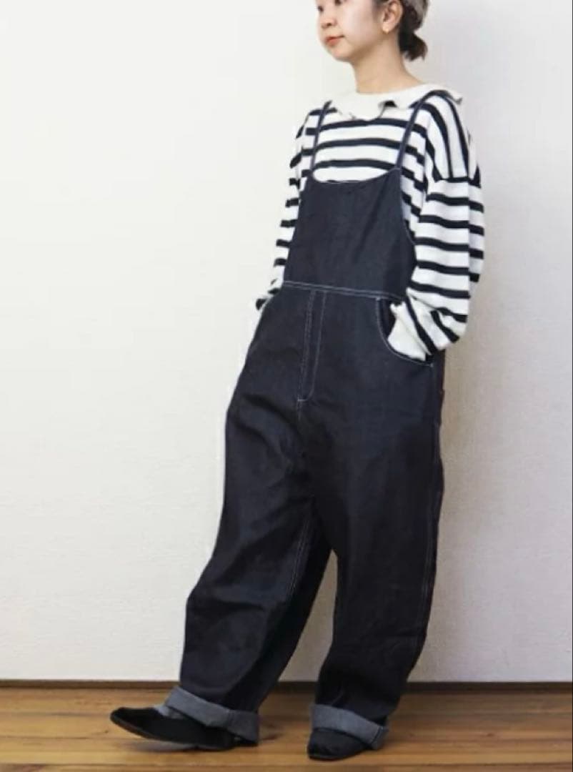 新品！NARU ナル 8ozムラデニム ノッポサロペット