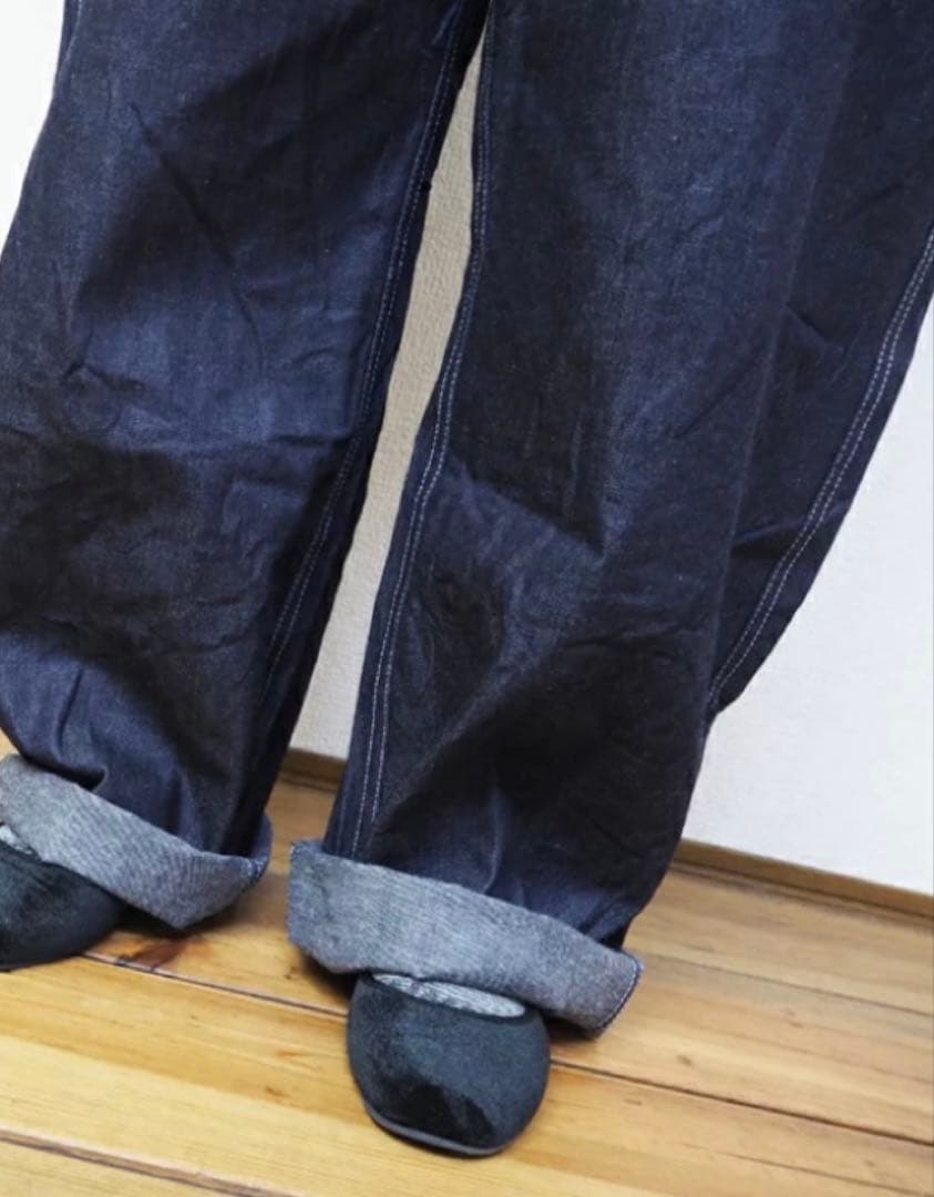 新品！NARU ナル 8ozムラデニム ノッポサロペット