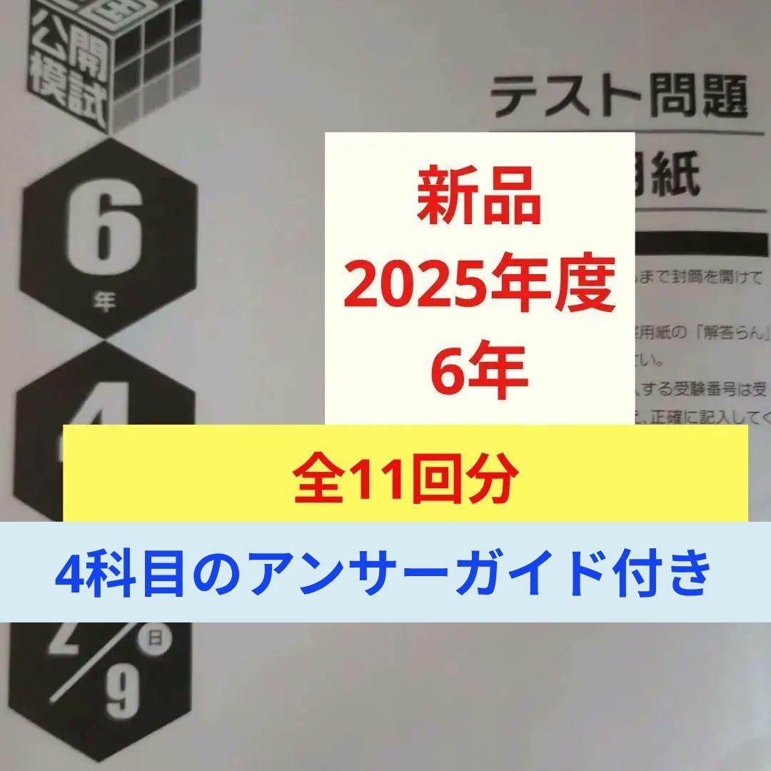 新品2025年度日能研全国公開模試6年前期後期1年分全11回分