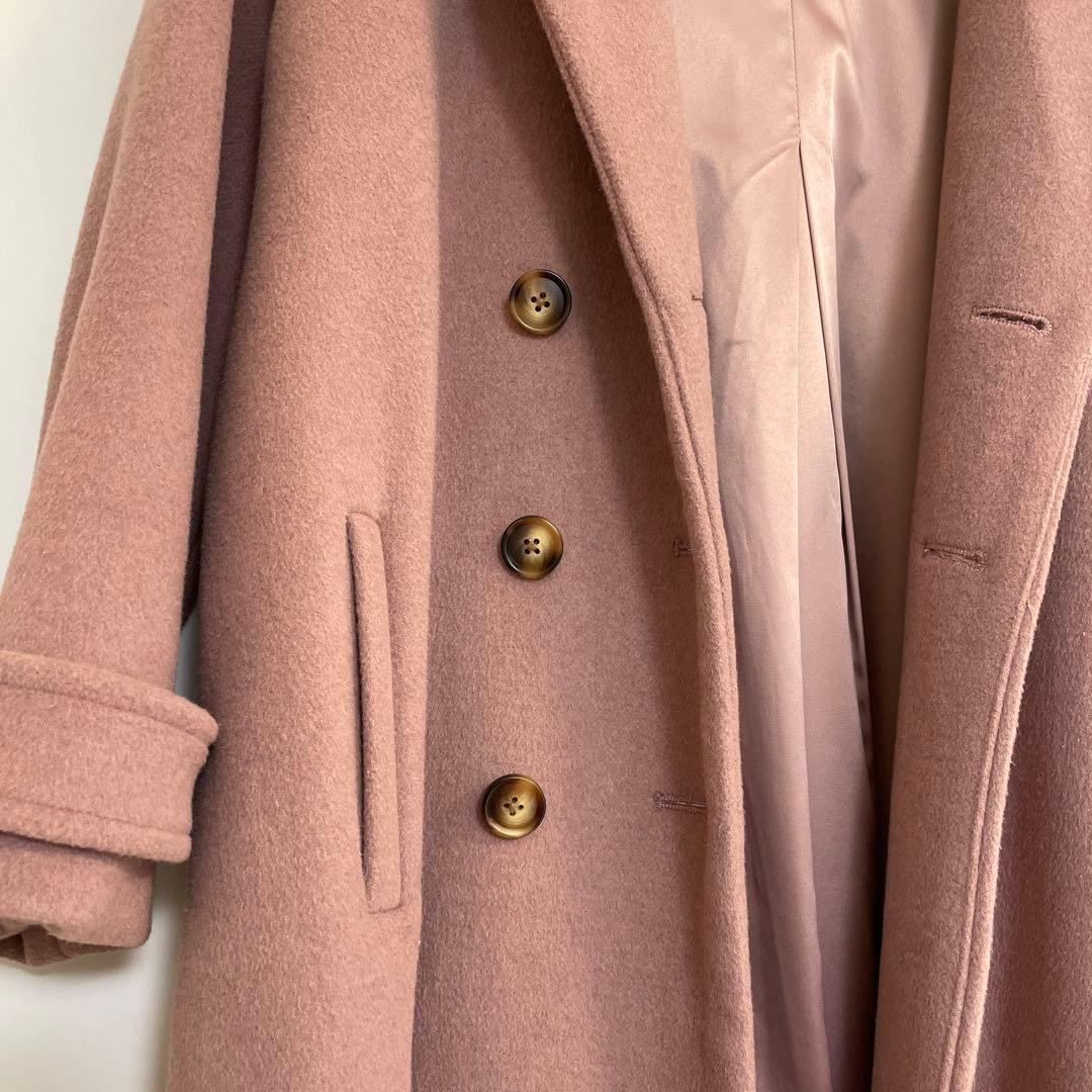 コヒナ　cohina バックフレアチェスターコート　ダスティピンク