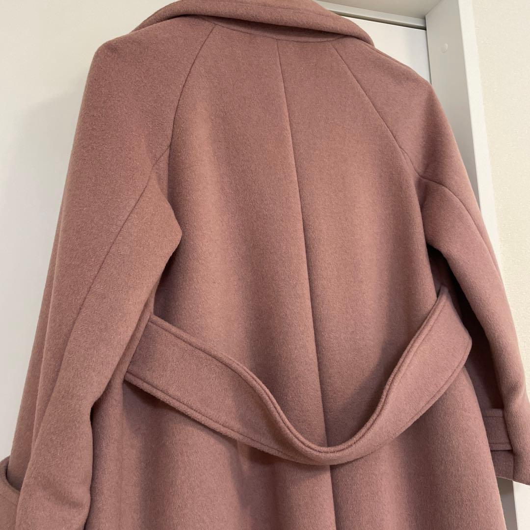 コヒナ　cohina バックフレアチェスターコート　ダスティピンク